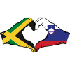Jamaica Slovenia Hands Heart Shape