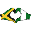 Jamaica Nigeria Hands Heart Shape