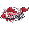 Roter Koi Fisch Illustration
