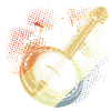 Banjo Drawing Retro