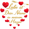 Romantisches Herz-Design - Liebe ist dein Name
