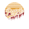 Papa Retro Sunset Logo
