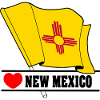 Drapeau Nouveau-Mexique coeur Nouveau-Mexique