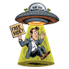 Space Hitchhiking – funny UFO graphics
