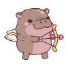 Cute Pygmy Hippo Cupid
