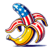 Patriotic Banana PopArt Design