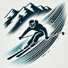 Skiers on the descent