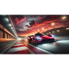 Racing car in sunset