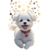 Funny little puppy jumping towards you
