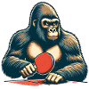 Table tennis gorilla