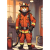 Pompiers Chat Enfants
