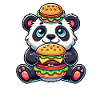 Burger panda mignon Fast-food bizarre