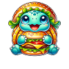 Cute Turtle Hamburger Whimsical Hat