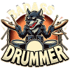 Tough Drummer Wolf Cool Gift