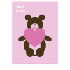 Postcard bear with heart