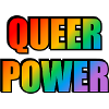 Queer Power Rainbow Text
