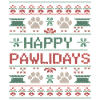 Happy Pawlidays Haustier-Weihnachtspullover Pawlid