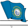 South Dakota Flag Text Banner