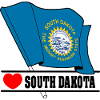 South Dakota flag heart SOUTH DAKOTA