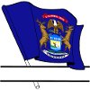 Flag Michigan text banner