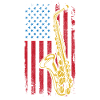 Saxophones American Flag