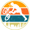 Retro Sunset Bicycle Rider Design