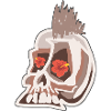 Crâne punk avec des fleurs