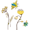 Gartenblumen mit Insekten
