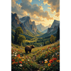Picture Landscape with a bear.