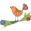Bunter Vogel