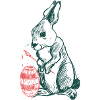 Easter bunny with egg