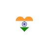 India Flag Heartbeat