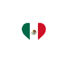 Mexico Flag Heartbeat