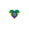 Ethiopia Flag Heartbeat