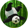Panda making a somersault