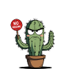 Sarcastic Cactus - No Hugging