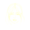 Frau Gesicht gelb Illustration