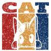 Peeking Cat Retro Design