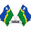 Two flags text FLEVOLAND