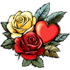 Rose Coeur Amour Saint Valentin