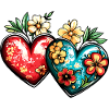 Hearts Love Flowers Wedding