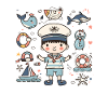 Little Sailor Cartoon Look