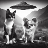 chat et chihuahua ovni