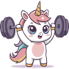 Einhorn-Athlet im Training