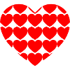 Heart with hearts
