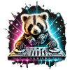 RackoonBeatz at the turntables - DJ Waschbär