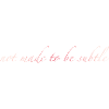 not made to be subtle