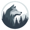 Nordic wild wolf illustration