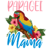 Papegaai moeder exotische bloemen