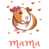Cochon d’Inde Maman Coeur Amour